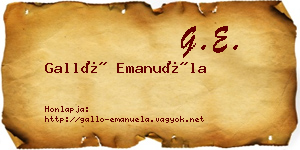 Galló Emanuéla névjegykártya